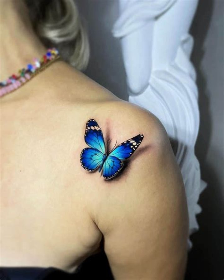 3D Blue Butterfly Tattoos kittycrosstown