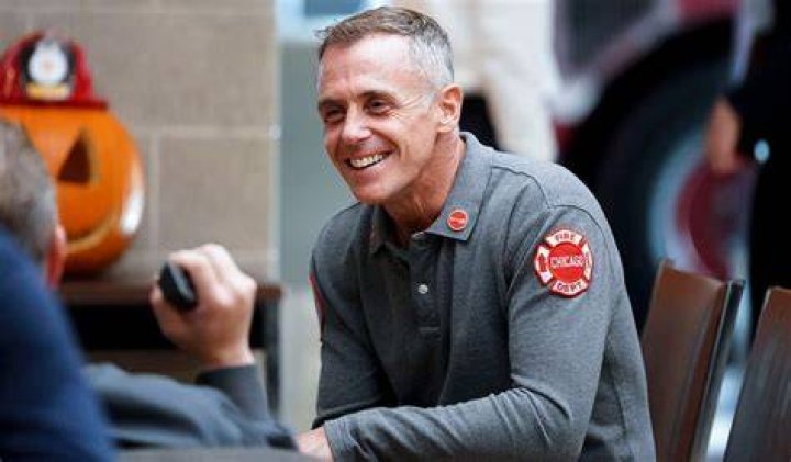 David Eigenberg as Christopher Herrmann A close-up of Christopher Herrmann in all his gear