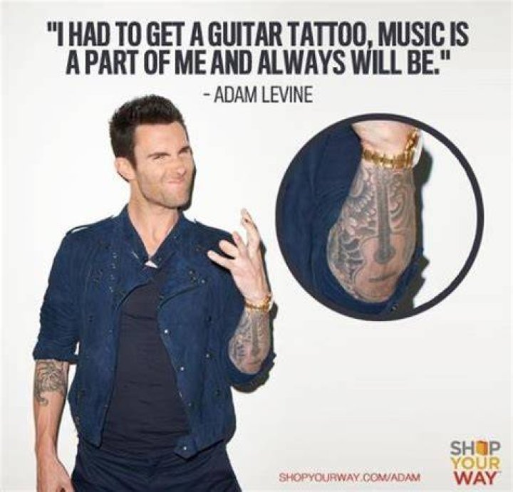 Adam Levine Tattoo Guitar Tattoo
