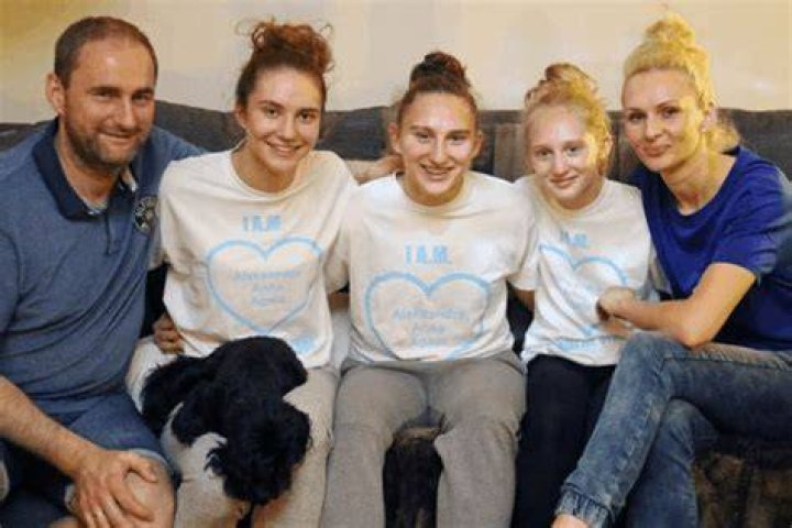 Anna Makurat with her parents and siblings
