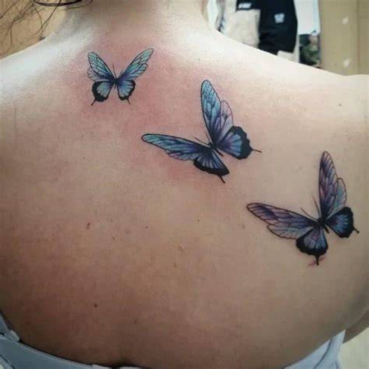 Back Blue Butterfly Tattoos badfnrobot