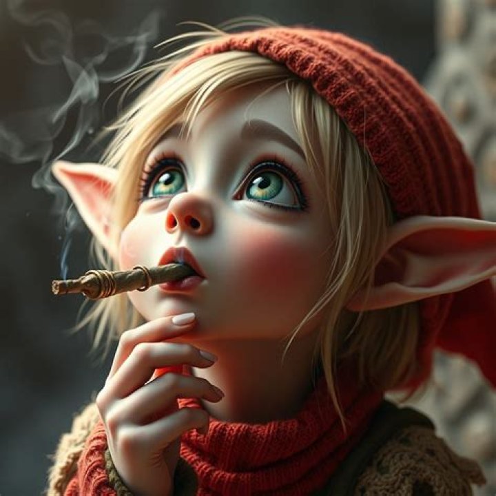 Blanche smoking and looking up in Drive