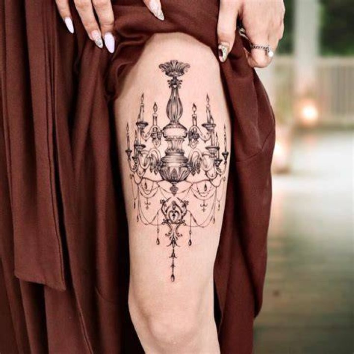 Bray Thigh Chandelier Tattoo