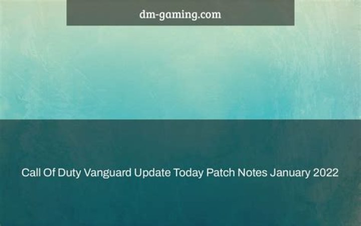 Call of Duty: Vanguard May 24 Update Patch Notes