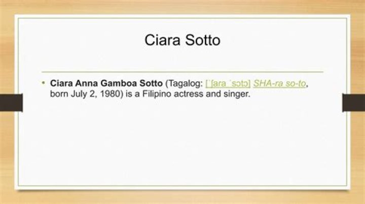 Ciara Sotto Wiki, Biography, Age, Net Worth 2022, Height, Husband, Parents, Ethnicity & Nationality 1 Ciara Sotto Wiki, Biography