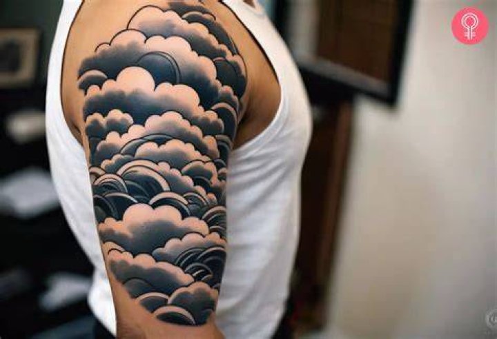 Clouds tattoo; Picture Courtesy: polyc_sj Instagram Clouds tattoo; Picture Courtesy: polyc_sj Instagram