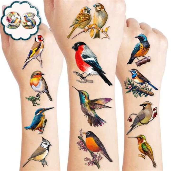 Colored Small Bird Tattoos Spookyscarysketchbook