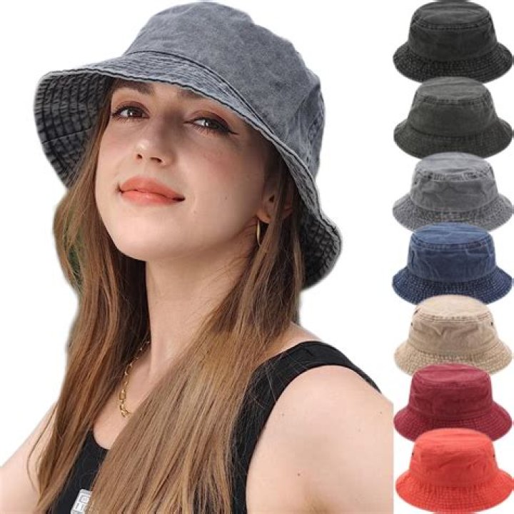 Cotton Bucket Hats for Women Sun Beach Hat 
