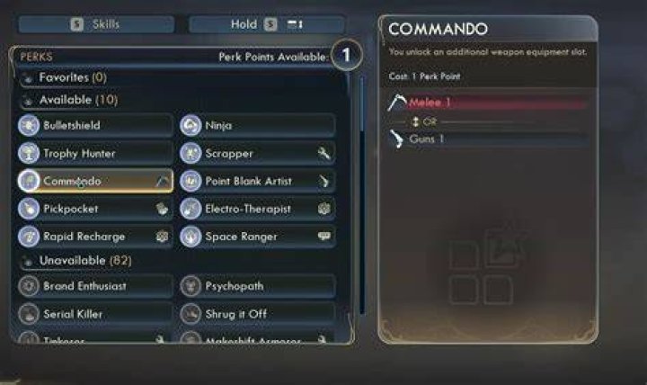 DMZ Weapon Slots Menu