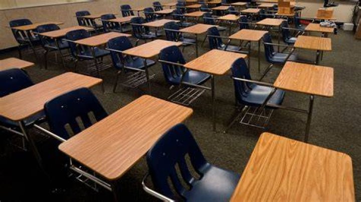 Empty classroom in North Texas School