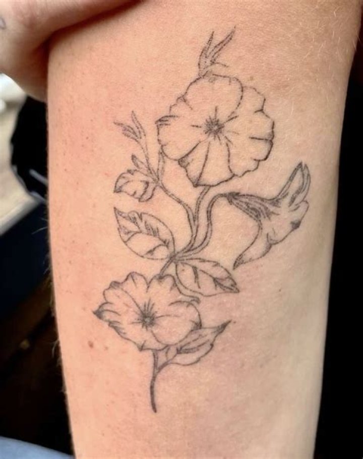 floral cute tattoos handpoke_joyce