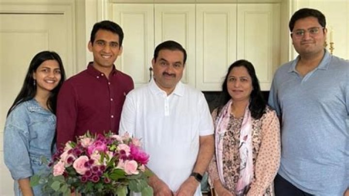 Gautam Adani with his family