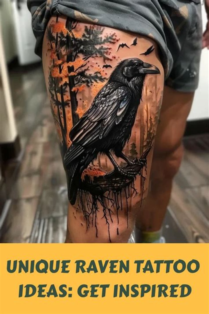 Guy With Unique Raven On Sharp Edged Gems Tattoo Forearm