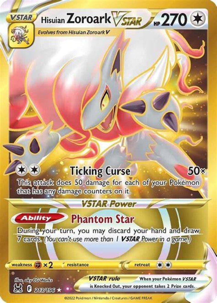 Hisuian Zoroark VSTAR de Pokémon TCG: Crown Zenith.