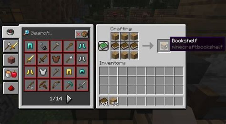 How to make a Bookshelf in Minecraft