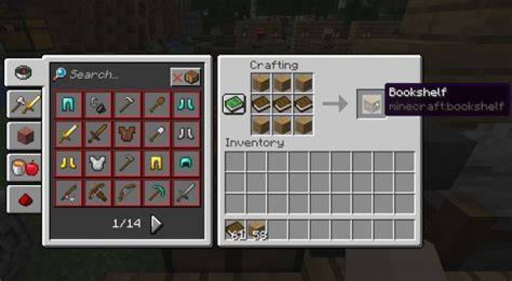 How to make a Bookshelf in Minecraft