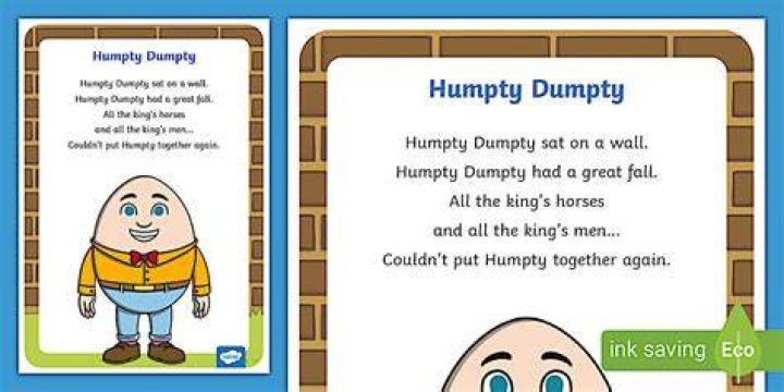 Humpty Dumpty (National Nursery Rhymes And Nursery Songs)