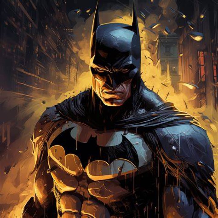 Imagen dividida de Batman y Riddler vendando a la víctima en la escena del crimen