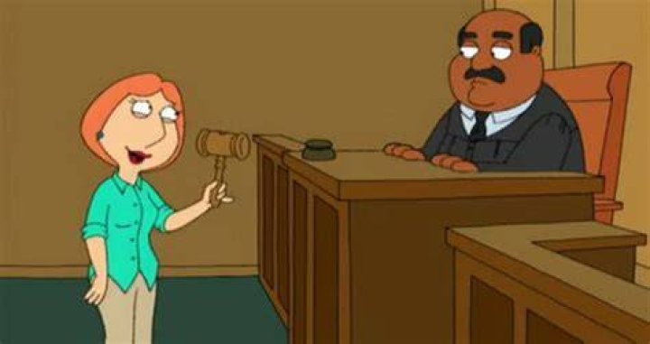 Lois Griffin in court on Family Guy