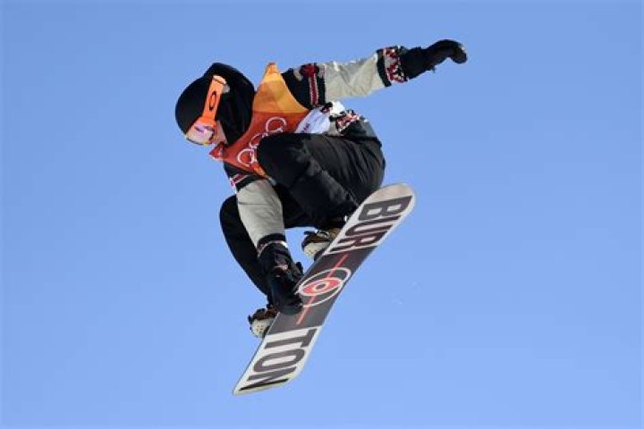 Mack snowboarding at the 2018 Winter Olympics