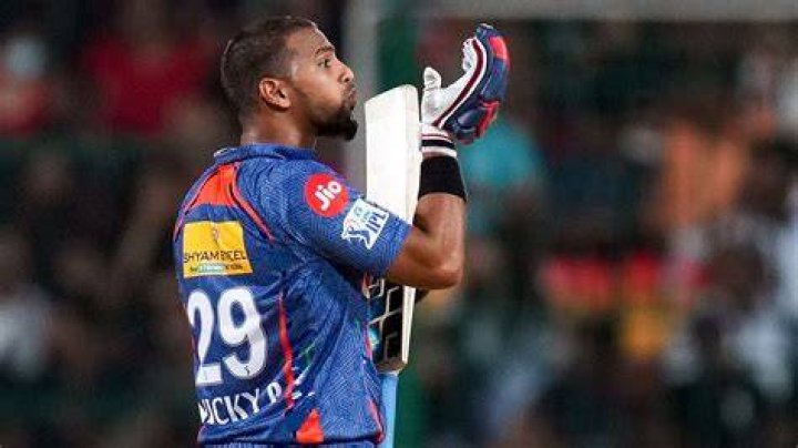 Nicholas Pooran practicing fishing