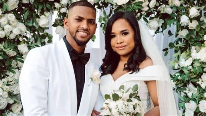 Nicholas Pooran with his wife