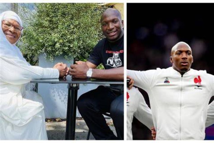 Sekou Macalou Pictured With His Mom Hawoye During An Interview In Parc des Princes