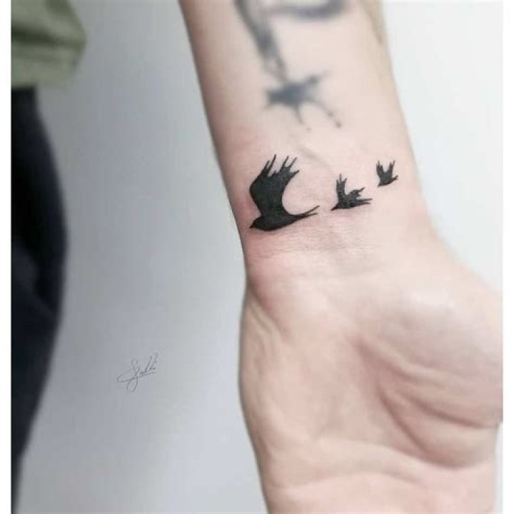 Small Bird Hand Wrist Tattoos Helen Tinc Etherington