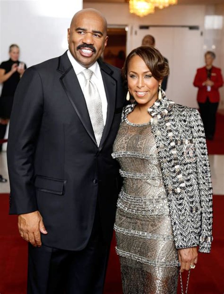Steve Harvey defends his wife Marjorie following weeks of claims about their alleged divorce and her cheating with two of his staff members.