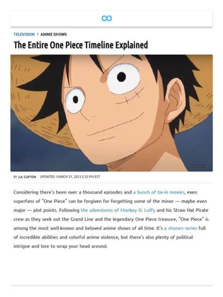 The Entire One Piece Timeline Explained