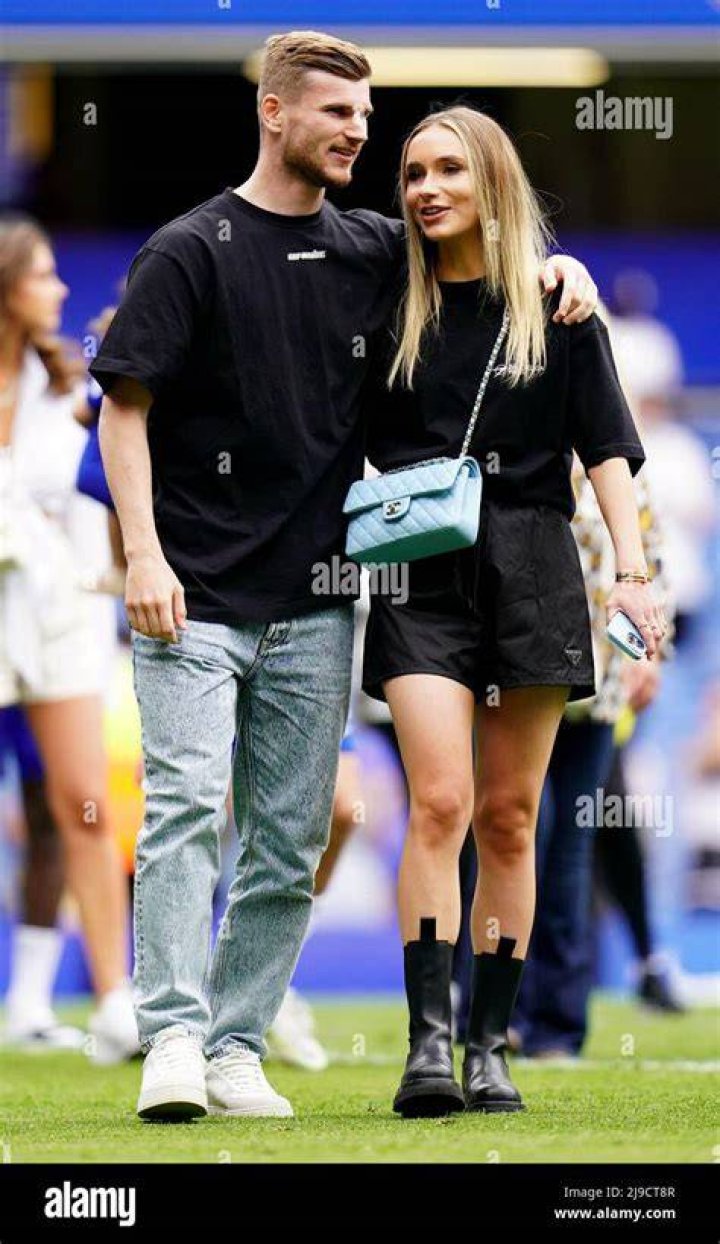 Timo Werner with his girlfriend Julia Nagler