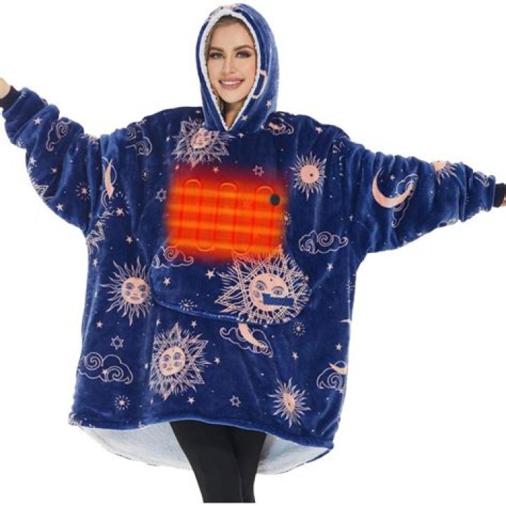Venustas Heated Wearable Blanket Hoodie with Battery Pack