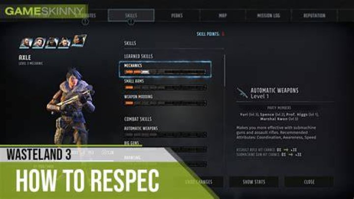 Wasteland 3 Guide - How To Respec Squad Members
